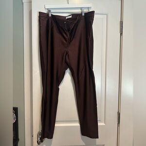 Good American Shiny Brown Pants